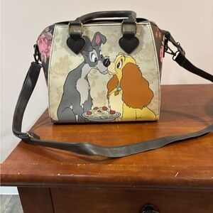 Disney Lady and the Tramp Satchel - Black and Tan